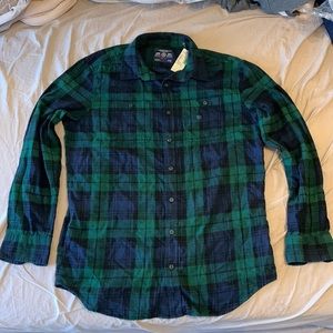 AE Button Down Flannel Prep Fit, Large Tall